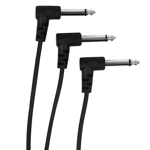 10 Cabos Patch para Guitarra de 6 Polegadas, Conector TRS de 1/4 de Polegada em Ângulo Reto, Baixo Ruído, para Pedais de Efeito de Guitarra 2