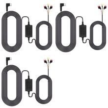 3X Universal 3.5M Car Dash CAM Wire 12/24V to 5V 3A Vehicle DVR Hardwire Cable Kit Video Camera Recorder Type-C