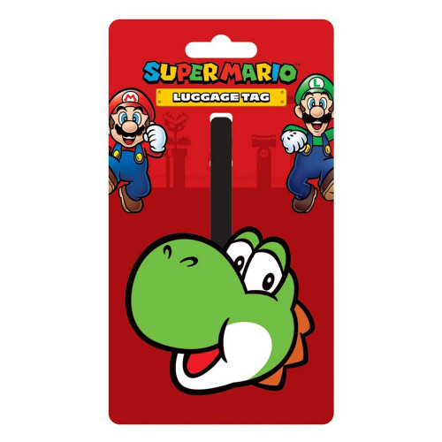 Super Mario Super Mario Face Yoshi Luggage Tag