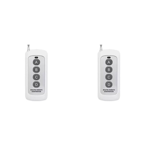 2X 433MHz Wireless Remote Control Learning Code EV1527 Module with Antenna ABCD 4 Button Control 1000M Long Range Opener