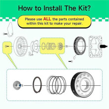 Kit D'Embrayage de Lave-Linge W10734521 pour , , pour et , Pièce de Rechange pour Kit de Glissière W10006484 et