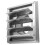 Cache-Aération Durable Inox Argenté Louveré Pour Sèche-Linge 1