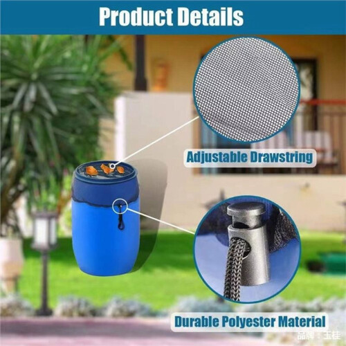 4 Pcs Rain  Mesh Cover, Water Collection Bucket Net with Adjustable Drawstring, Filter Screen Rain  Part
