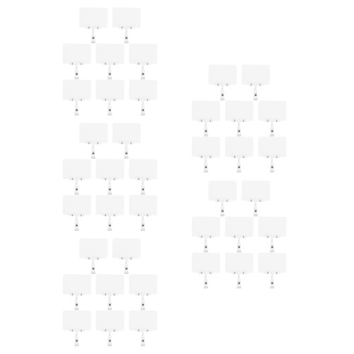 40Sets Herbruikbare Prijskaart Clip Houder Waterdicht Wit PVC
