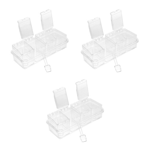 3Sets Plastic Keukenkruidenpot Met En , Vierdelige Set