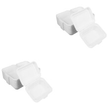 100St Duurzame Witte Papieren Afhaalvoedseldozen Wegwerp