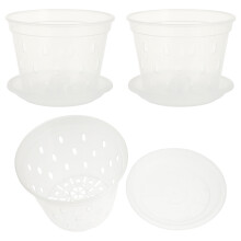 3Sets Plastic Transparante Plantpotten Mesh Voor Hydratatie En