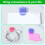 Multicolor Fabric Partition Wall Clips - Bulletin Board Thumbtack Clips for Hanging Photos, Notes, Memos & Data Cables 5