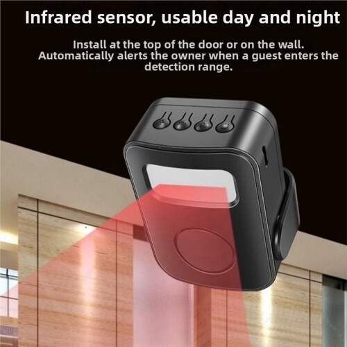 Infrared Sensor Intelligent Welcome Doorbell Recording Function Wireless Door Greeter Sensor  Motion Detector 1