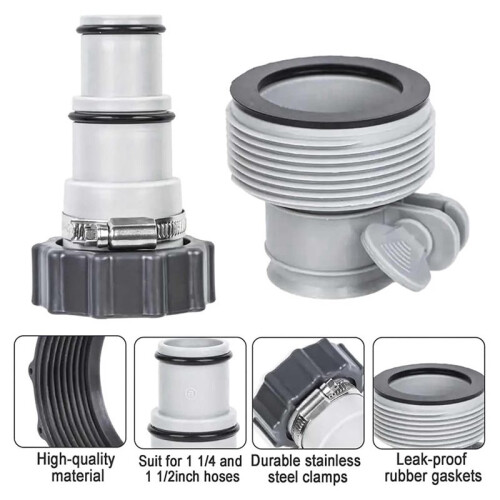 Pool Hose Adapter for  Above Ground Pools Pump Reducer Connector Compatible with Sand Filters,Saltwater Systems 1