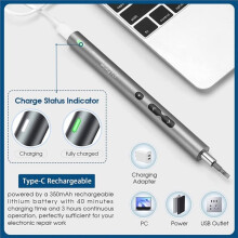 62 in 1 Electric Screwdriver Rechargeable Cordless Precision Power Screwdriver Set with 48 Bits, LED Lights
