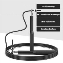 Adjustable Aluminum Handle Wire Rope Skipping Rope, High-Speed Bearing Jump Rope for Fitness, Boxing, Training