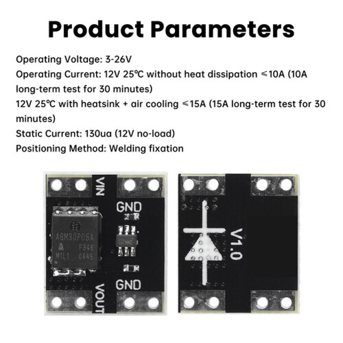 5pcs XL0401 Ideal Diode Module Advanced Rectifier Simulation Board 3-26V Low Drop Power Management Stable Performance