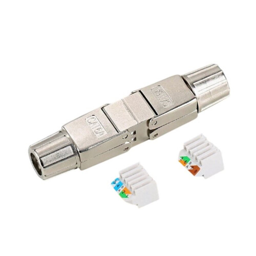 CAT6A Network Cable Extender Adapter Ethernet RJ45 Converter Fully Shielded Module Cord Splitter Lan Expand Connector