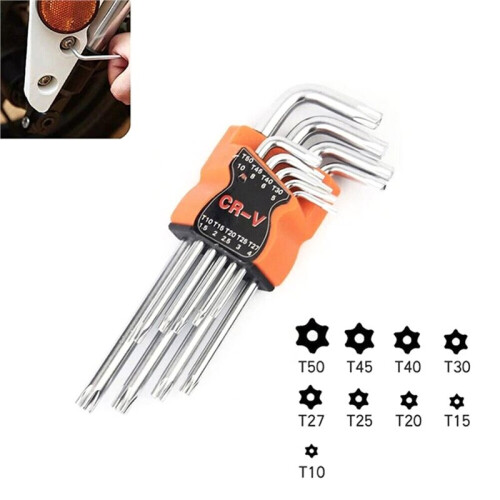 Torx Wrench Screwdriver Bits Star Spanner Key Hand Tools L Type Double-End Screwdriver Hex Allen Key Set Repair Tools 2