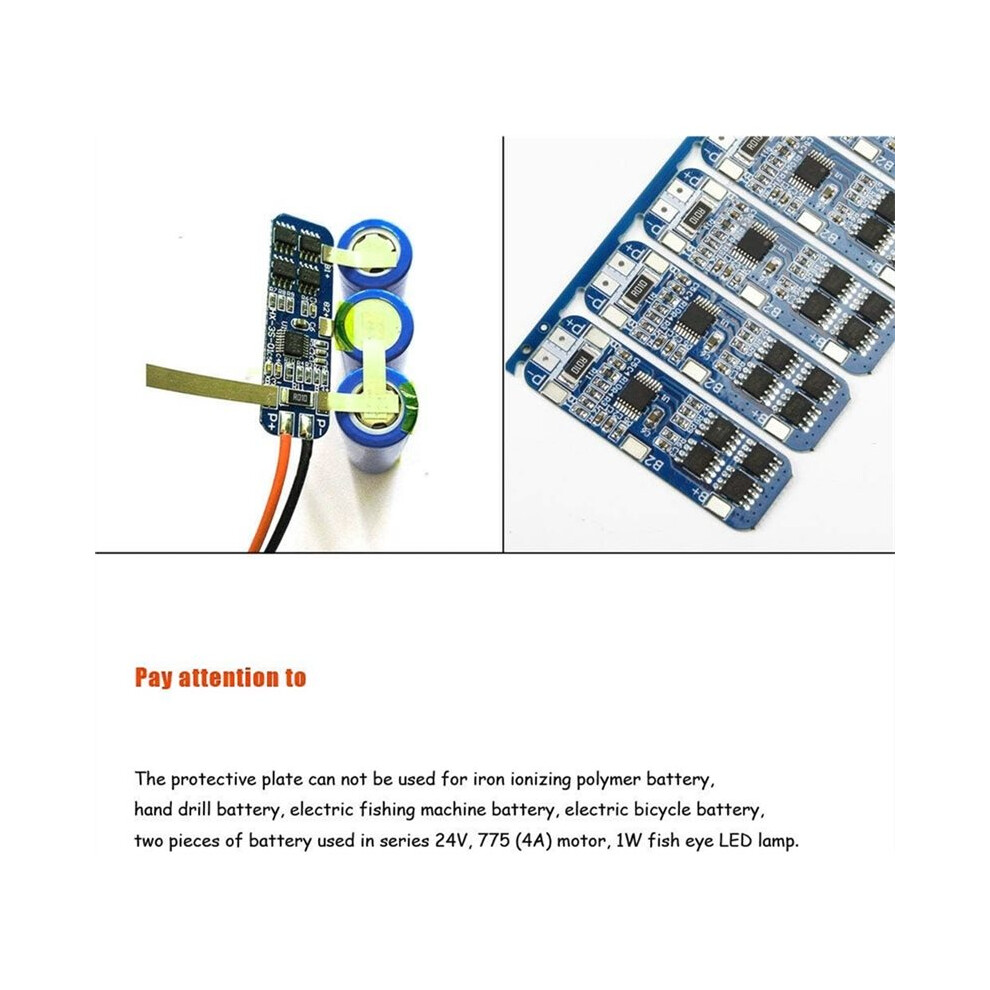 12V 10A 18650 Lithium Battery Protection Board for BMS Li-Ion Charger ...
