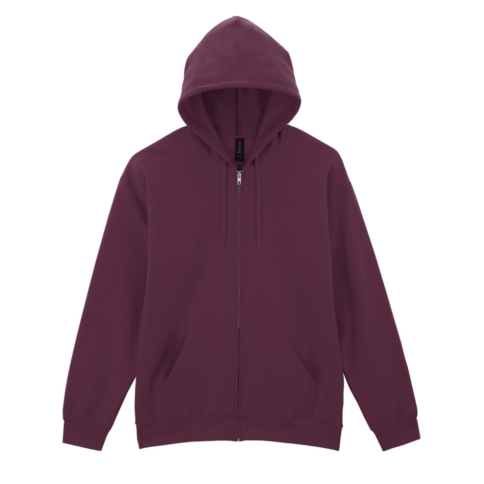 Gildan (Xl, Maroon) Unisex Adult Softstyle Midweight Full Zip Hoodie Multicoloured