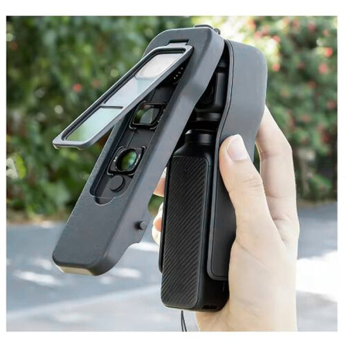 Magnetische Flip-Hülle für  Osmo Pocket 3, Stoßfeste Abdeckung mit 5 Filterfächern & Elastischem Band 2