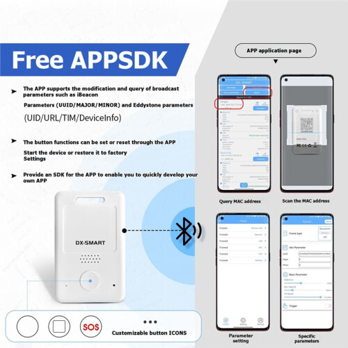 Wireless Eddystone Smallest  Size IBeacon NFC/RFID BLE Tags Tracker Location  Beacon CP103 2