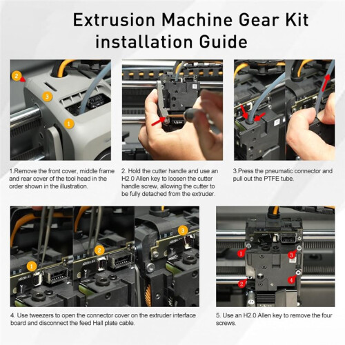 3D Printer Extruder Gear Assembly Compatible with for  P2S Filament Drive Transmission Replacement Part 1