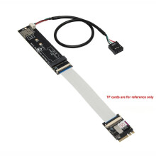 M.2 AE Key auf M.2 B-Key 3G/4G/5G Netzwerkmodul + SIM-Kartensteckplatz + TF-Kartensteckplatz Unterstützt M.2 B Key Module/USB/PCIe Signale