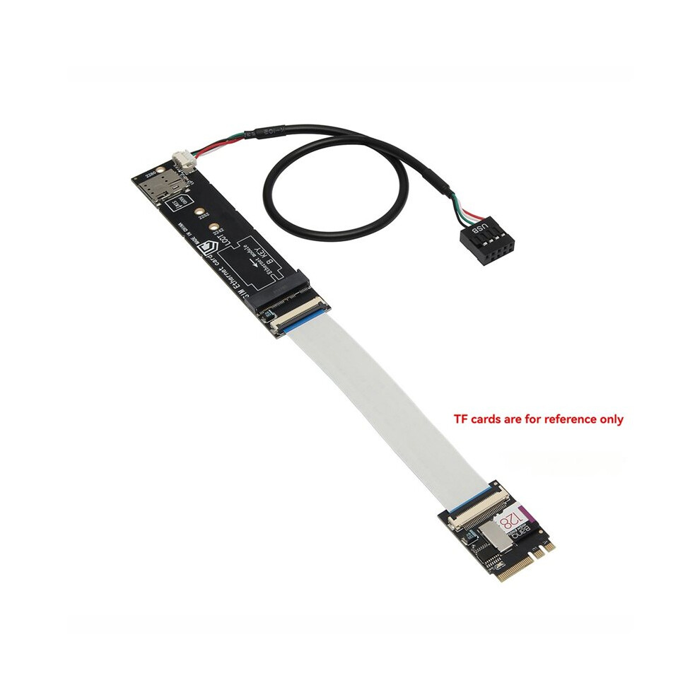 M.2 A-E Key To M.2 B-Key 3G/4G/5G Network Module + Sim Card Slot + Tf Slot Supports M.2 B Key Modules/Usb/Pcie Signals 4711551487603