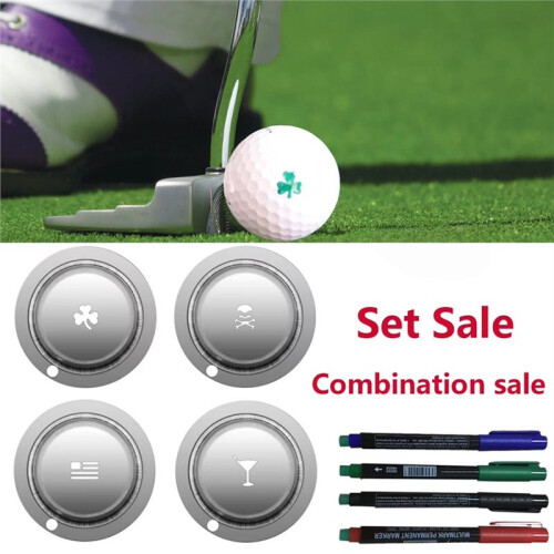 4pcs Personalized    Alignment Tool with Alphabet Pattern and Pen for Putting Practice 1