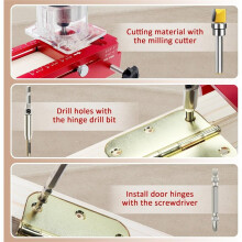 Aluminum Alloy Door Hinge Jig, Router Templates for Door Hinges From 2.5" to 5" Length and Types of Square
