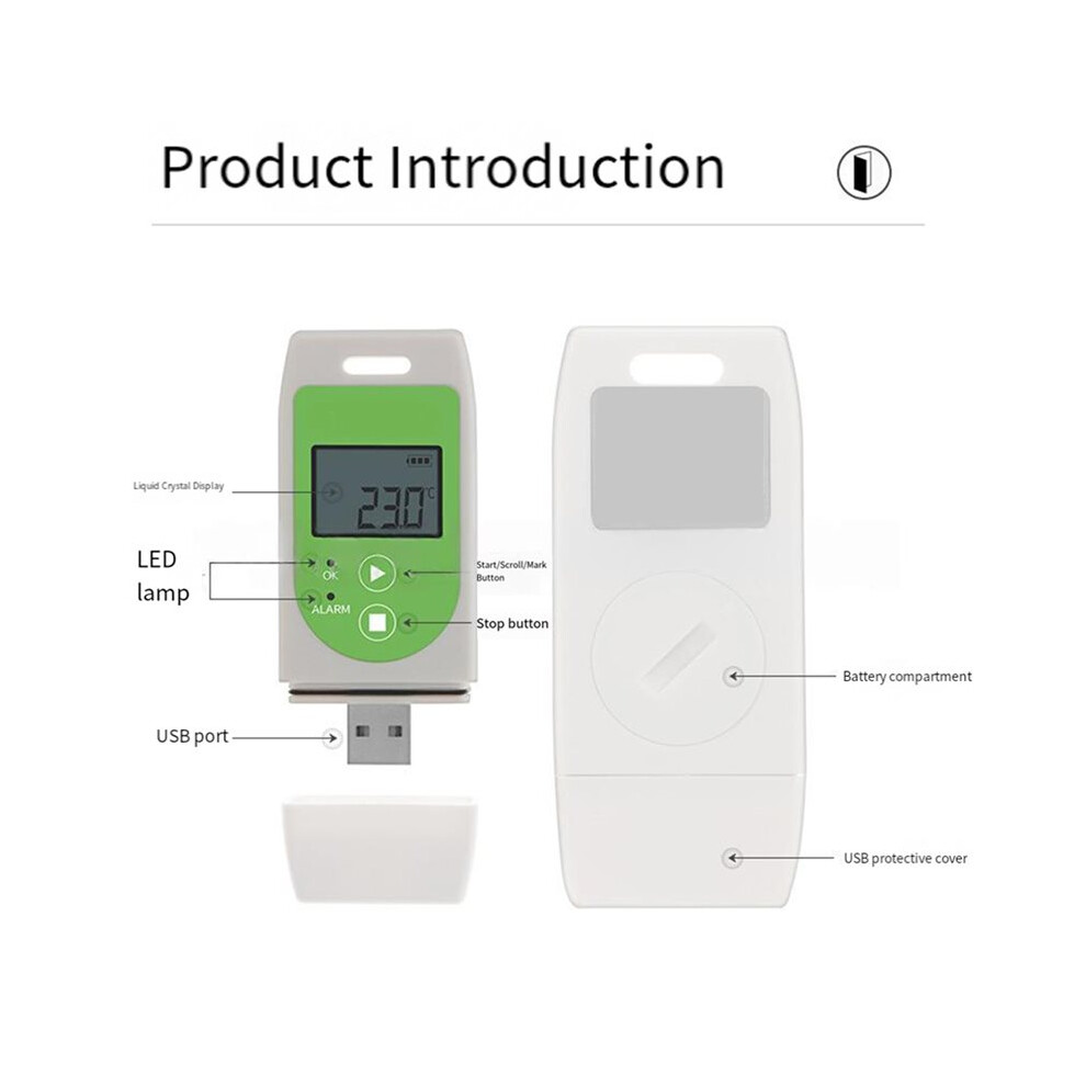 Tempu04 Pdf Usb Temperature Data Logger Reusable Temperature Recorder Cold Chain Monitor 32000 For Transport Storage 6033997784336
