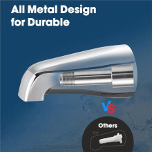 Badewannenauslauf Ohne Umsteller, Komplett Aus Edelstahl, Passend für 1/2"-Kupfer-Steckverbindungen und 1/2"- oder 3/4"-IPS-Gewinderohre