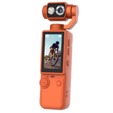 Q8 Caméra de Sport Portable pour L'Extérieur 4K Ultra Clear avec Autofocus, Caméra D'Action de Poche, Orange