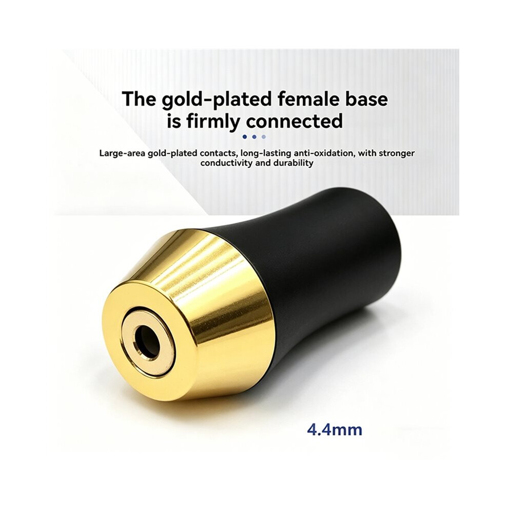 Plated Xlr 4Pin Male To 4.4Mm Female Balanced Adapter Connector Hifi Headphone Audio Conversion Plug Gold 6031394966652