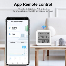 Tuya WiFi Temperature & Humidity Sensor USB Powered Backlit Display Life App Air Thermostat Linkage