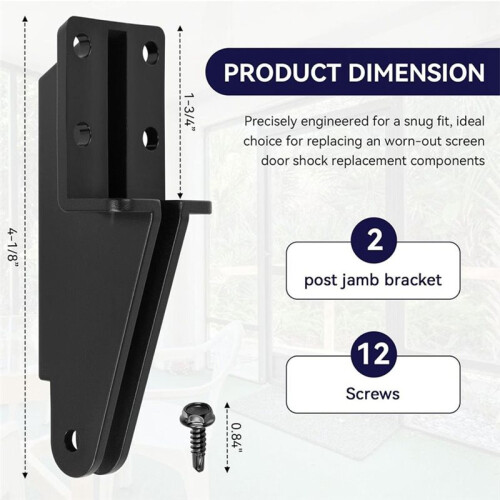 2 Pack Screen Door Jamb Bracket for Door Closer Replacement Post Jamb Bracket for Wright Products V820 V820A 2