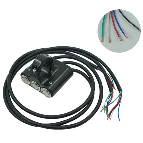 22mm Motorcycle Switches Handlebar Mount Fog Light Horn Power Start Kill  Button with Indicator Universal 2