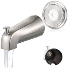 Badewannenauslauf mit Metall-Abdeckring, Wandarmatur Zur Frontmontage mit Duschumsteller, 1/2" IPS Innengewinde C