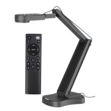 Kamera Dokumentowa USB 4K dla Nauczyciela, Wizualizer 8 MP A3 z Dwoma Mikrofonami, 3-Poziomowe Oświetlenie LED, Odwracanie Obrazu, Składana