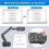 4K USB Document Camera for Teacher, 8MP Visualiser A3 with Dual Microphones, 3-Level LED Light, Image Invert, Foldable 5