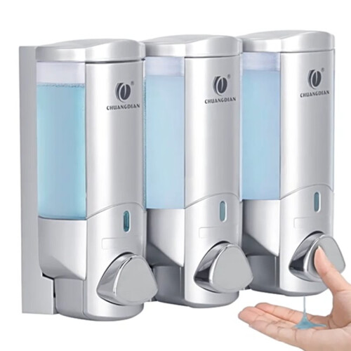 ChuangDian Manual Soap Dispenser Wall Mount for Bathroom and Kitchen White 1