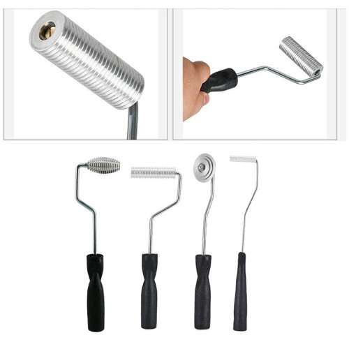 4pcs Fiberglass Roller Kit Vertical Roller Bubble Paddle Tool Laminating Roller Kit Fiberglass Laminating Roller 2