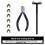 Bow String Nocking Points Pliers Set with T Shape Bow Square Ruler and Nocking Buckle for Recurve Archery Turning Kit 1