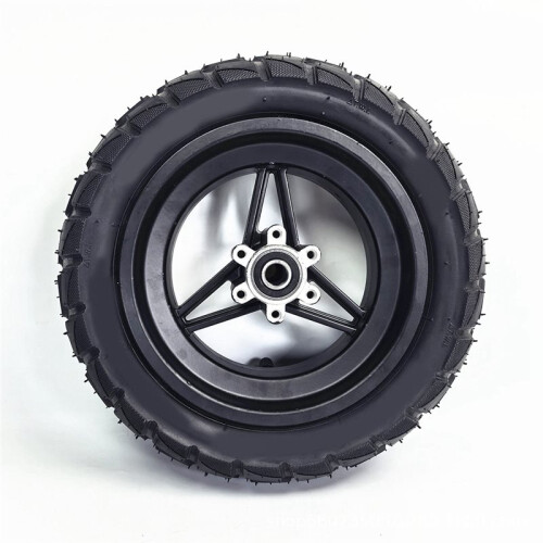 Pneu Sem Câmara 90/55-6.5 para Uso Fora de Estrada com Freio A Disco, Conjunto de Roda Dianteira para Scooters Elétricas de 11 Polegadas, Diâmetro 1