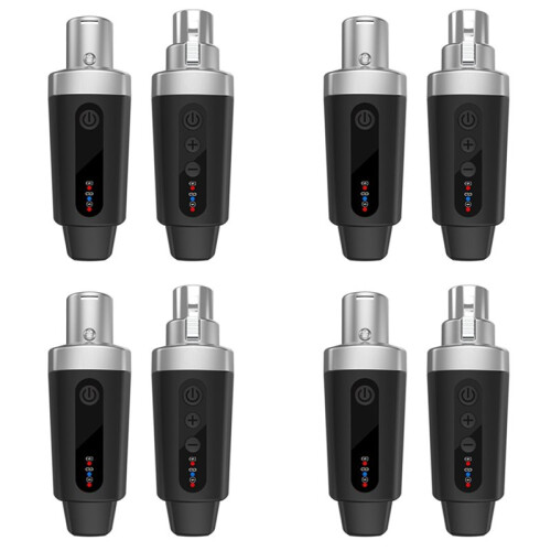 4X New XLR Adapter System Wireless Microphone Transmitter Receiver for Dynamic Microphone Guitar Audio Mixer PA System