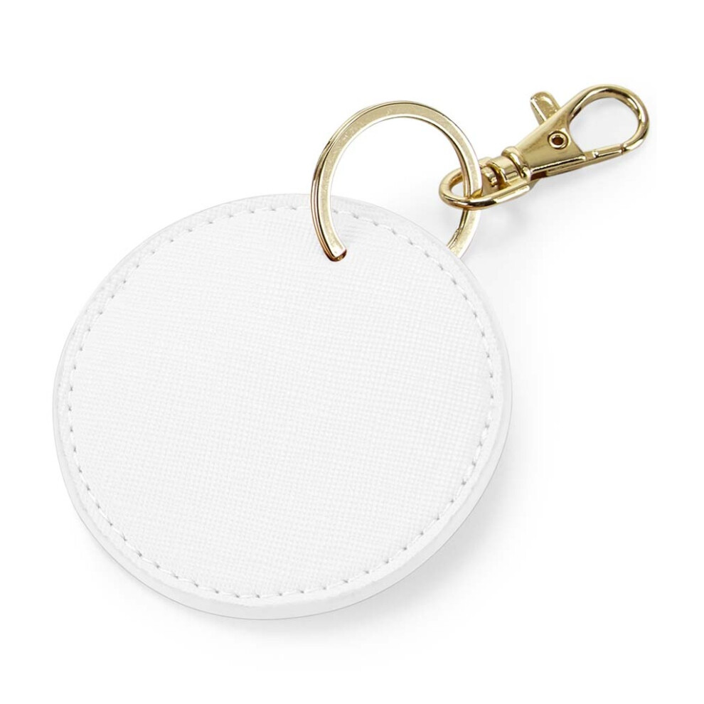 Bagbase (One Size, Soft ) Boutique Circular Key Clip White
