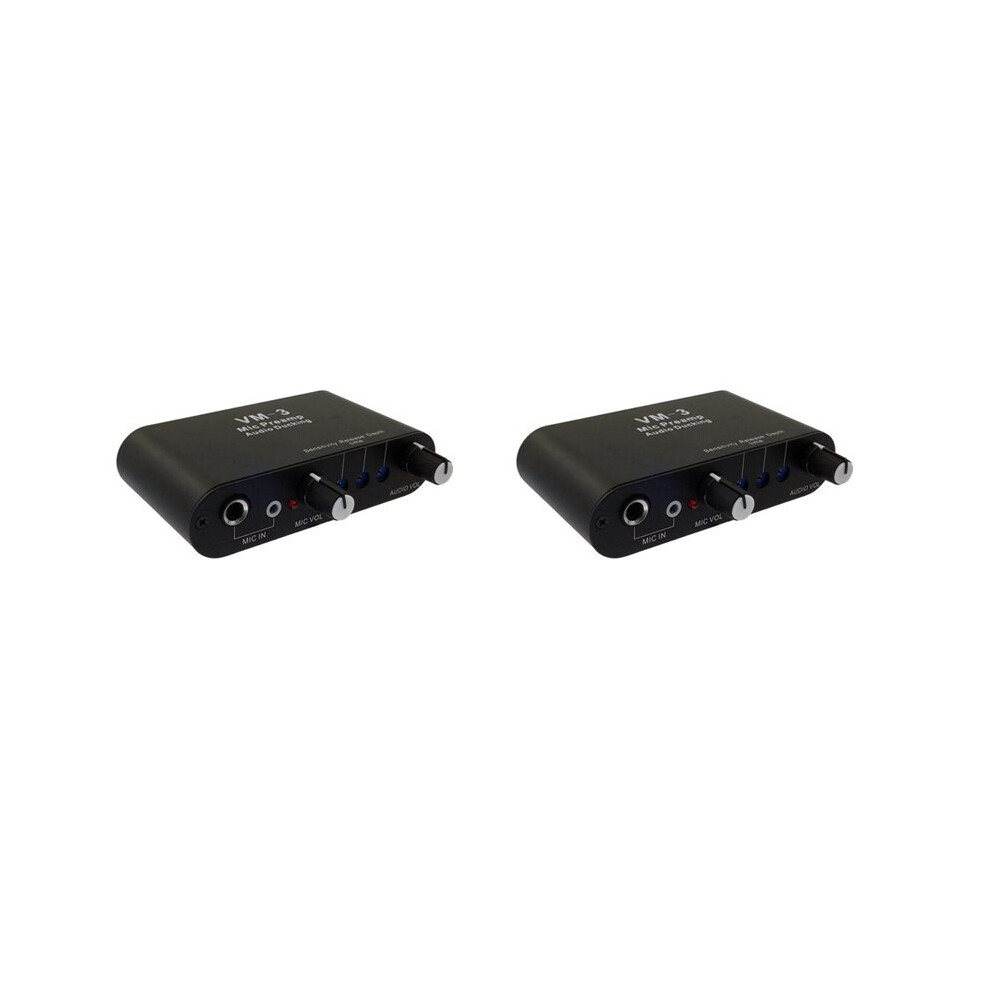 2X Vm-3 Mic Preamp Audio Ducking Microphone Audio Ducking Automatic Mute Notification Audio Signal Mixer For Broadcast 4712036015786