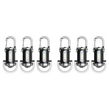 6x 2-in-1-Taschenlampe und Powerbank: -Schlüsselanhänger-Taschenlampe, Multifunktionale Schlüsselanhängerlampe für Outdoor-Camping und Bergtouren