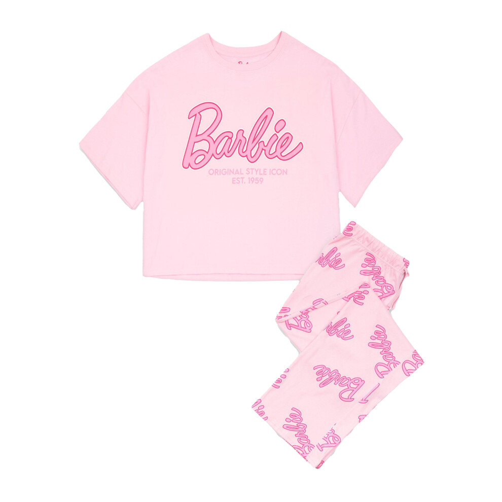 Barbie (S, ) Womens/Ladies Logo Pyjama Set Pink