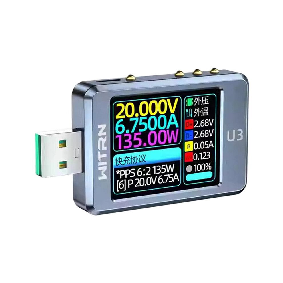 Usb Tester U3 3.1 Pd Decoy 28V Fusion Ufs Aging Epr Voltage And Current Meter Usb-C Voltage Current Monitor Multimeter 4712994884196