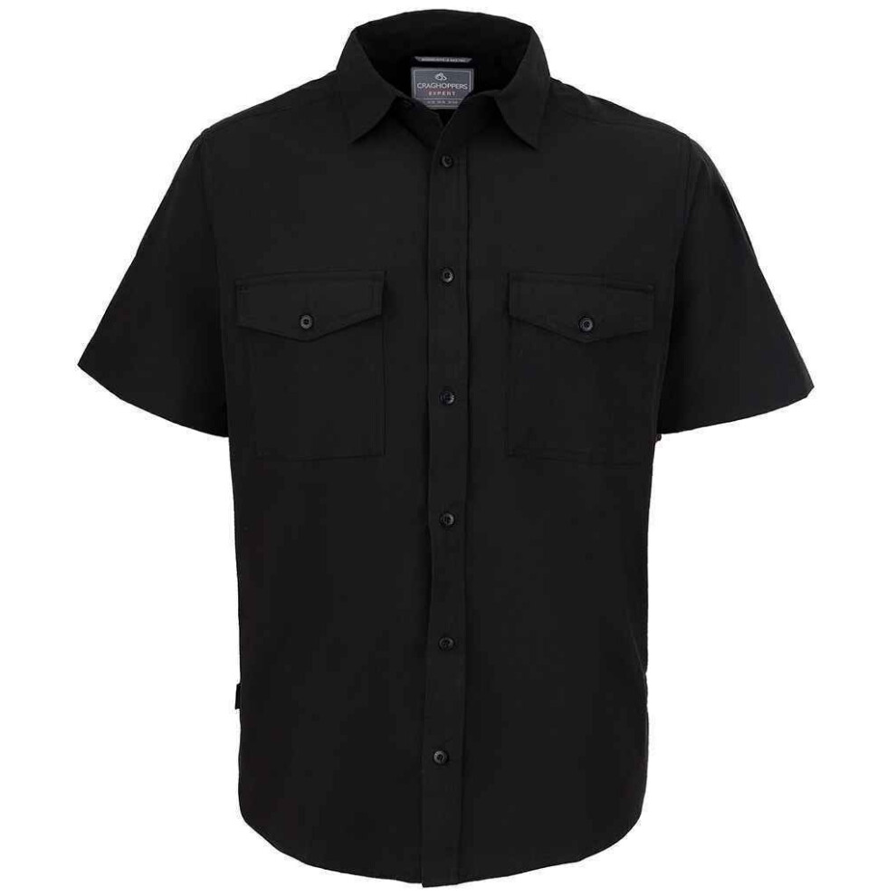 Craghoppers (S, ) Mens Expert Kiwi Short-Sleeved Shirt Black