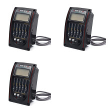 3X LC-5 5 Bandas Guitarra Acústica Captador EQ Pré-Amplificador LCD Sintonizador Piezo Captador Equalizador Sistema